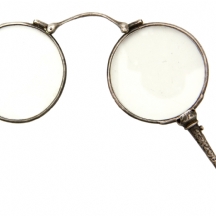 משקפי 'מונוקול' עתיקות עם מסגרת כסף