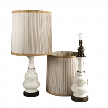 זוג מנורות שולחן אנגליות מתוצרת: 'Wedgewood'