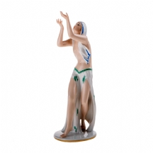 פסלון פורצלן גרמני ארט דקו בדמות רקדנית מצריה