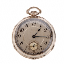 שעון כיס אמריקאי ארט דקו עשוי זהב לבן