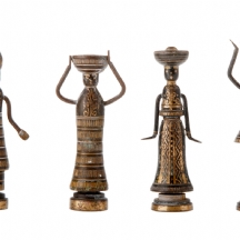 סט של ארבעה פסלוני ברונזה ישראלים מתוצרת 'טפיך'