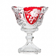 גביע קריסטל מרובב באדום
