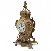 שעון ברונזה צרפתי עתיק מעוטר מלאכים