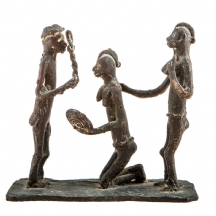 פסל מתכת אתיופי עשוי יציקת חול
