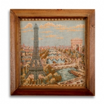 תמונת גובלן ישנה של נוף העיר פריז