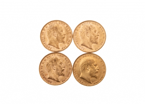 לוט של 4 מטבעות זהב עתיקים