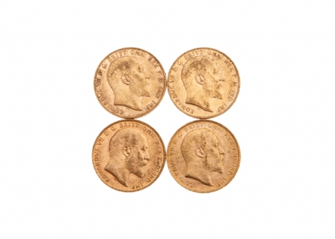 לוט של 4 מטבעות זהב עתיקים