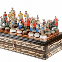 קופסה לוח שחמט מעץ