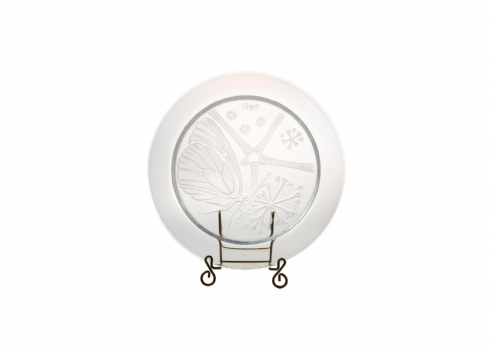 צלחת זכוכית מתוצרת: 'לליק' (Lalique)