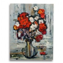 יהודה רודן - 'פרחים באדום לבן'