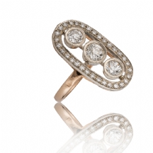 טבעת יהלומים עתיקה משנת 1880