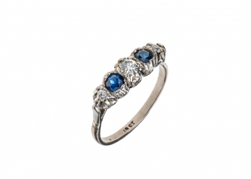 טבעת יהלומים עתיקה מסוף המאה ה-19