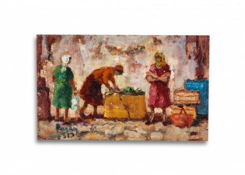 יהודה רודן - 'נשים בשוק ביפו'