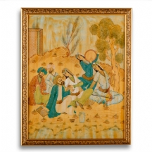 ציור פרסי ישן ואיכותי מצויר ביד