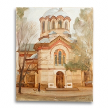 'כנסייה' - ציור אירופאי ישן