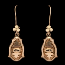 זוג עגילי זהב עתיקים מהמאה ה-19