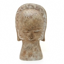 פסל ראש מגולף מאבן סבון
