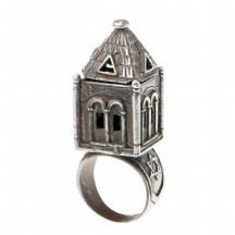 טבעת כסף בסגנון יהודי עתיק