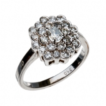טבעת רטרו ישנה ויפה במיוחד משובצת יהלומים