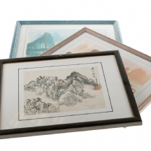 לוט של שלושה ציורים סינים (3X)