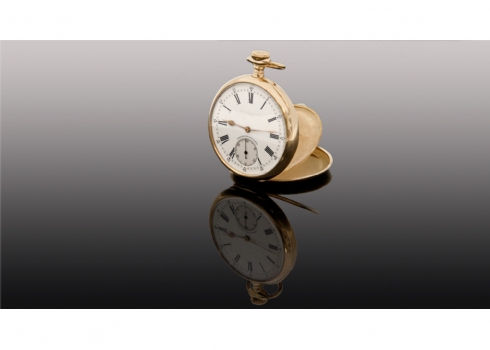 שעון כיס עתיק עשוי זהב   (3223)