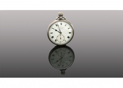 שעון כיס עתיק עשוי כסף   (3206)