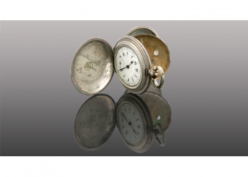 שעון כיס עות'מאני עתיק עשוי כסף   (3209)