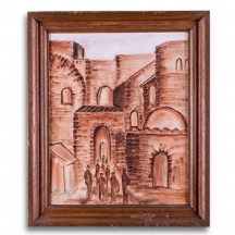 'דמויות בירושלים' - ציור ישן