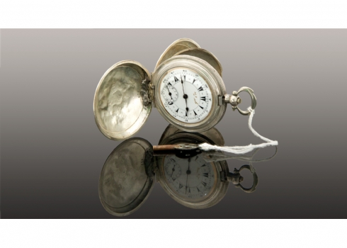 שעון כיס מתוצרת 'J.Dent' לונדון, עשוי כסף   (3245)