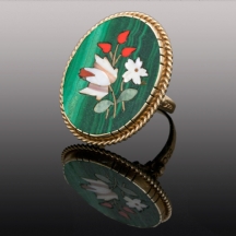 טבעת זהב מעוצבת בפיאטרה דורה   (242)