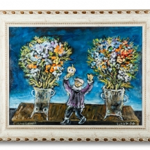 יוסל ברגנר - 'ילד עם תפוח ושני זרי פרחים'