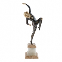 פסל ארט דקו איכותי בדמות רקדנית