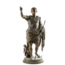 פסל ברונזה איטלקי עתיק - Octavian Augustus