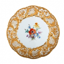 צלחת פורצלן גרמנית מתוצרת 'מייסן' (Meissen)