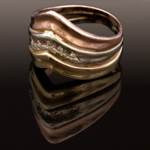 טבעת זהב בשלושה צבעים