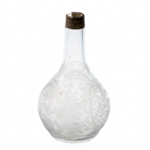 בקבוק זכוכית בוהמי עתיק מהמאה ה-19