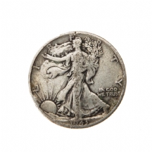 מטבע כסף אמריקאי ישן משנת 1943