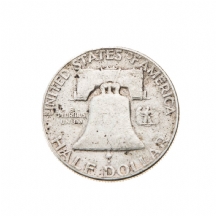 מטבע כסף אמריקאי ישן משנת 1952