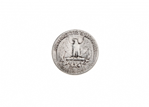מטבע כסף אמריקאי ישן משנת 1954