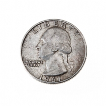 מטבע כסף אמריקאי ישן משנת 1961
