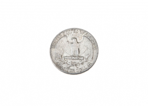 מטבע כסף אמריקאי ישן משנת 1964