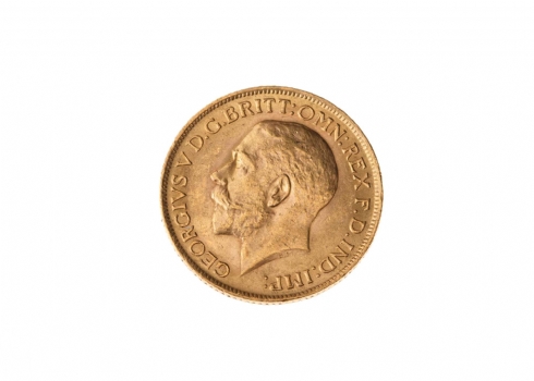 מטבע זהב אנגלי עתיק (sovereign)  משנת 1913