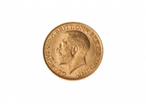מטבע זהב אנגלי עתיק (sovereign) משנת 1923