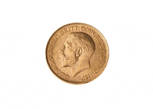 מטבע זהב אנגלי עתיק (sovereign) משנת 1915