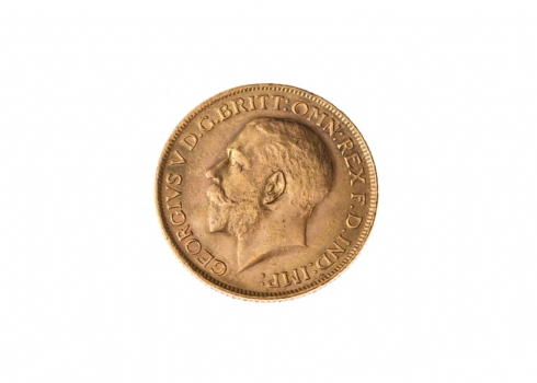 מטבע זהב אנגלי עתיק (sovereign) משנת 1928