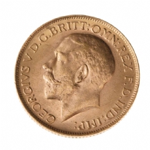 מטבע זהב אנגלי עתיק (sovereign)  משנת 1919