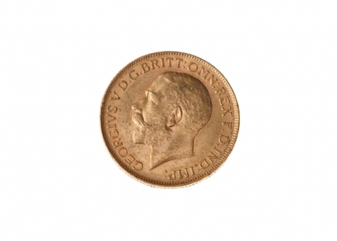 מטבע זהב אנגלי עתיק (sovereign) משנת 1914