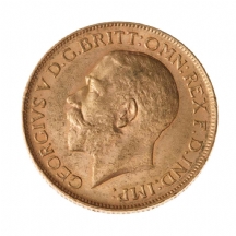 מטבע זהב אנגלי עתיק (sovereign) משנת 1914