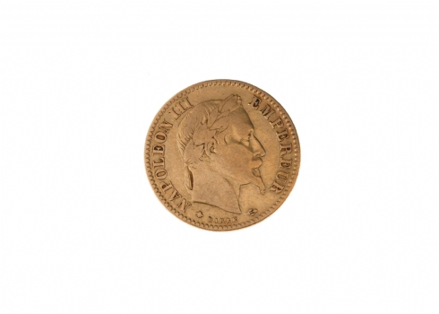 מטבע זהב צרפתי עתיק מתקופת נפוליאון השלישי