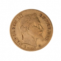 מטבע זהב צרפתי עתיק מתקופת נפוליאון השלישי